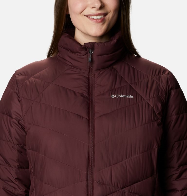 Women's Columbia Heavenly Jackets Burgundy | Plus Size CA-DA18L